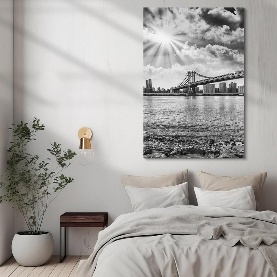 Obraz na płótnie 80x120 - Most w Mieście - most, miasto