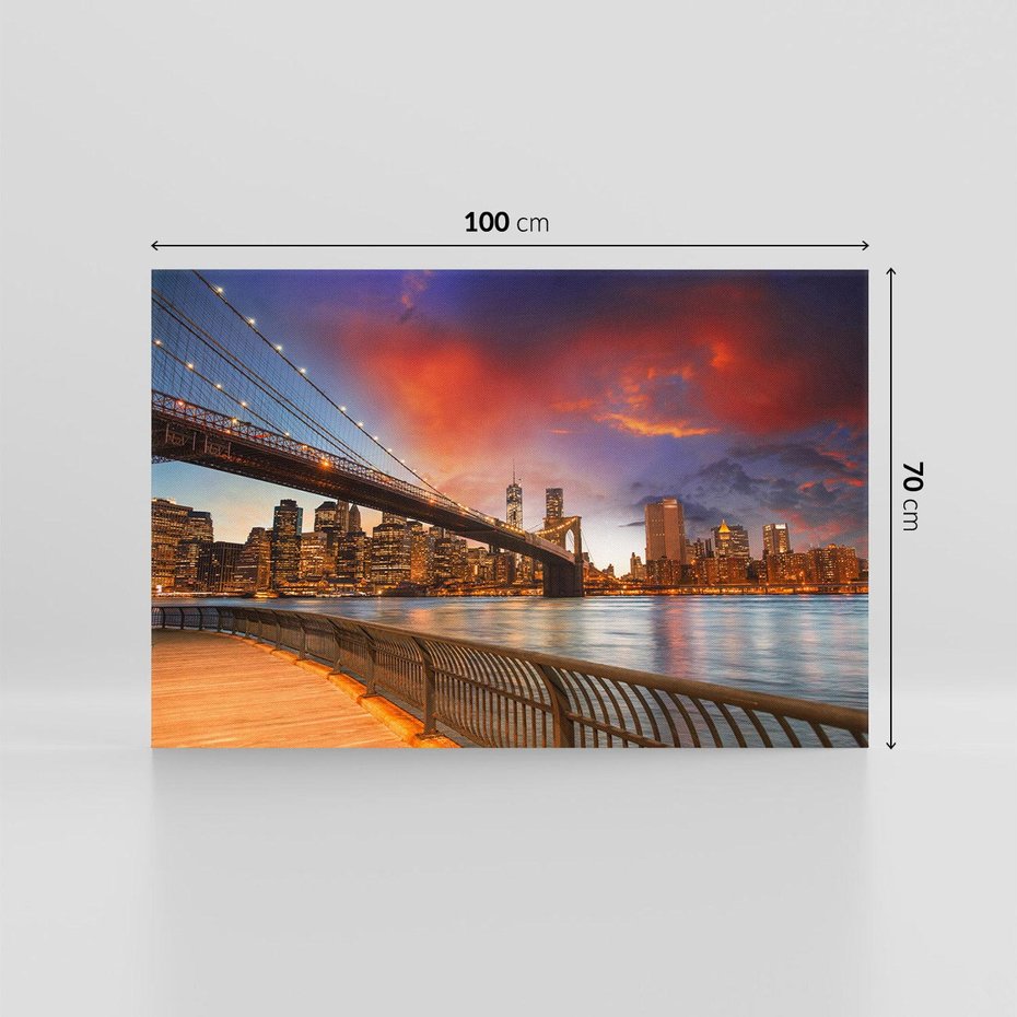 Obraz na płótnie 100x70 - Magia zachodu słońca nad mostem - zachód, słońca