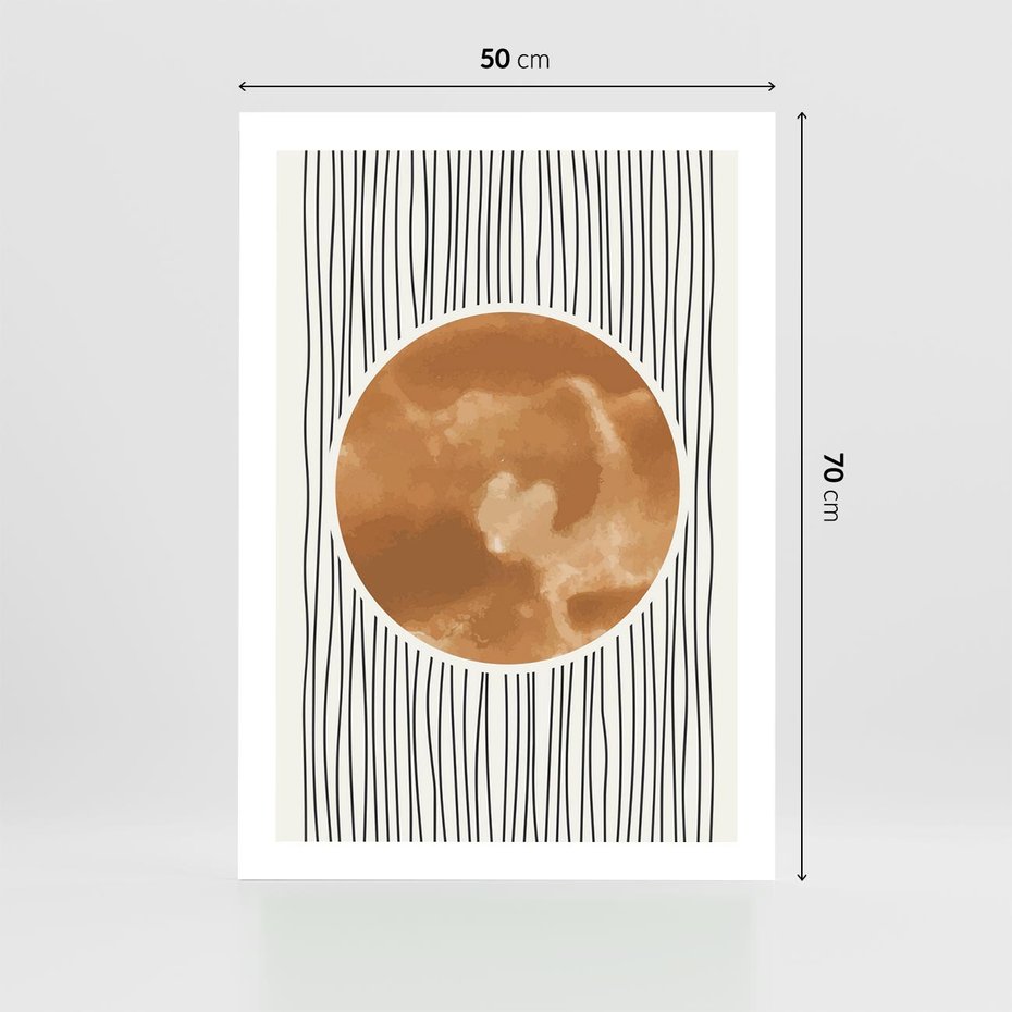 Plakat bez ramy 50x70 - Eteryczne Krągłe Echa - boho obraz, geometria