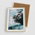 Plakat w ramie 50x70 - Siła Natury - morze, skały - rama drewno