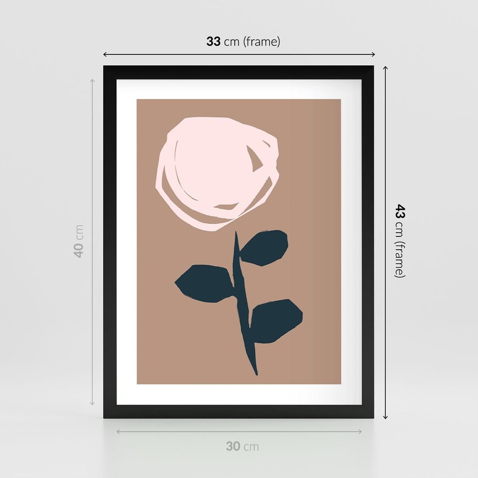 Plakat w ramie 30x40 - Niewytłumaczalne - abstrakcyjny obraz, plakat - rama czarna