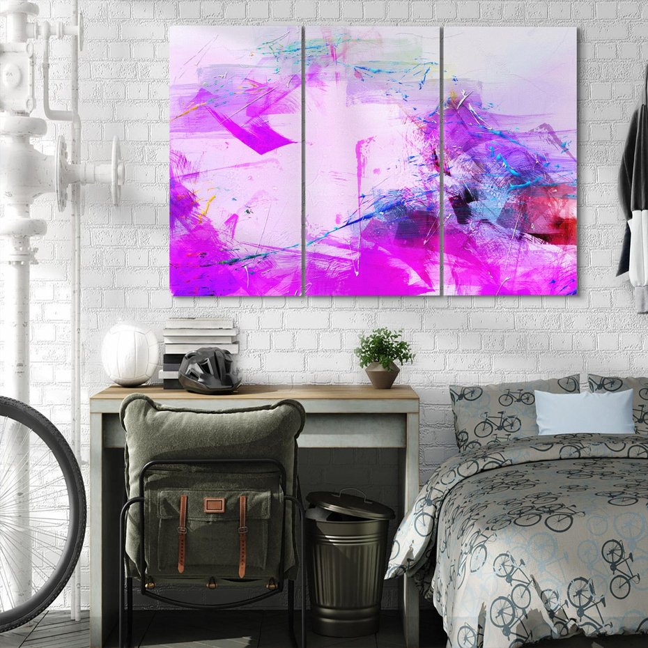 Obraz na płótnie 120x80 - Abstrakcja: wyrafinowany świat form i kolorów - abstrakcja