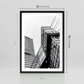 Plakat w ramie 50x70 - Fotografia Wieżowców - architektura, budynki - rama czarna