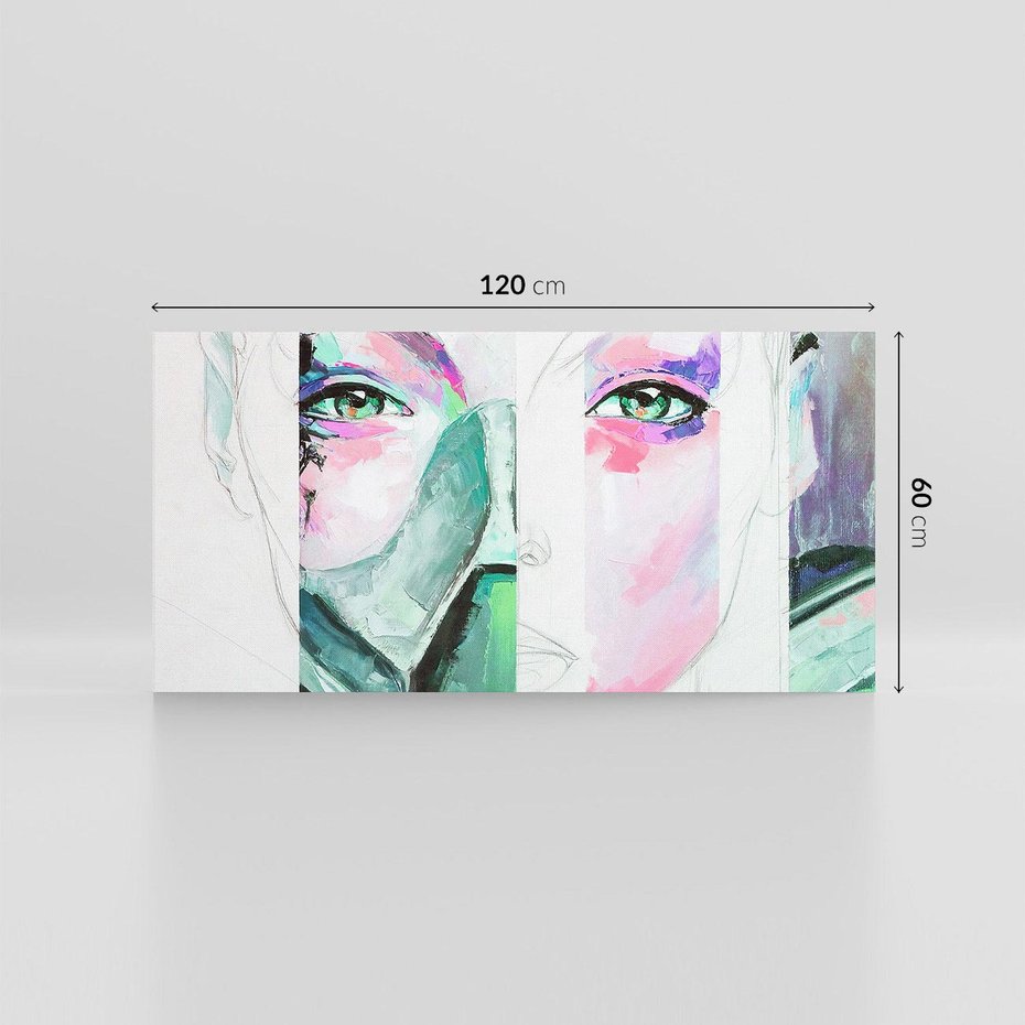 Obraz na płótnie 120x60 - Niezakończona Piękność - abstrakcyjny obraz olejny, portret kobiety