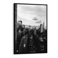 Obraz w ramie 50x70 - Wibracje Miejskiego Życia - miasto, wieżowce - rama czarna