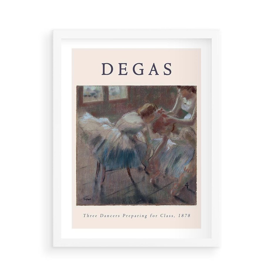 Plakat w ramie 50x70 - Elegancja Baletu na Plakacie - reprodukcja, degas - rama biała