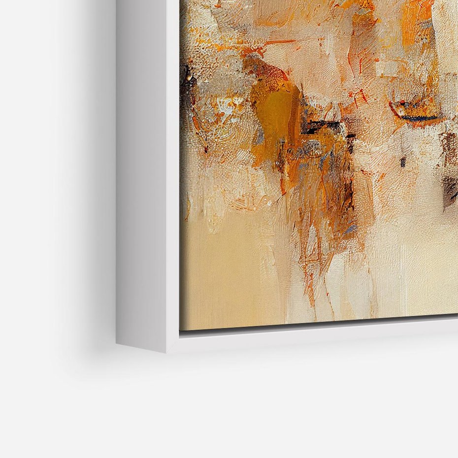 Obraz w ramie 50x50 - Odbicie utraconych barw - abstrakcja, tekstury farb - rama biała