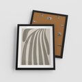 Plakat w ramie 40x50 - Beżowa Delikatność - nowoczesna sztuka, plakat modern - rama czarna