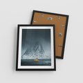 Plakat w ramie 40x50 - Skandynawski pejzaż - skadynawski, pejzaż - rama czarna