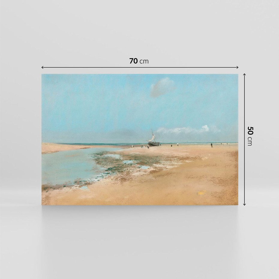 Obraz na płótnie 70x50 - Beach at Low Tide (Mouth of the River) (1869), Edgar Degas - Reprodukcja - reprodukcja, obraz na płótnie