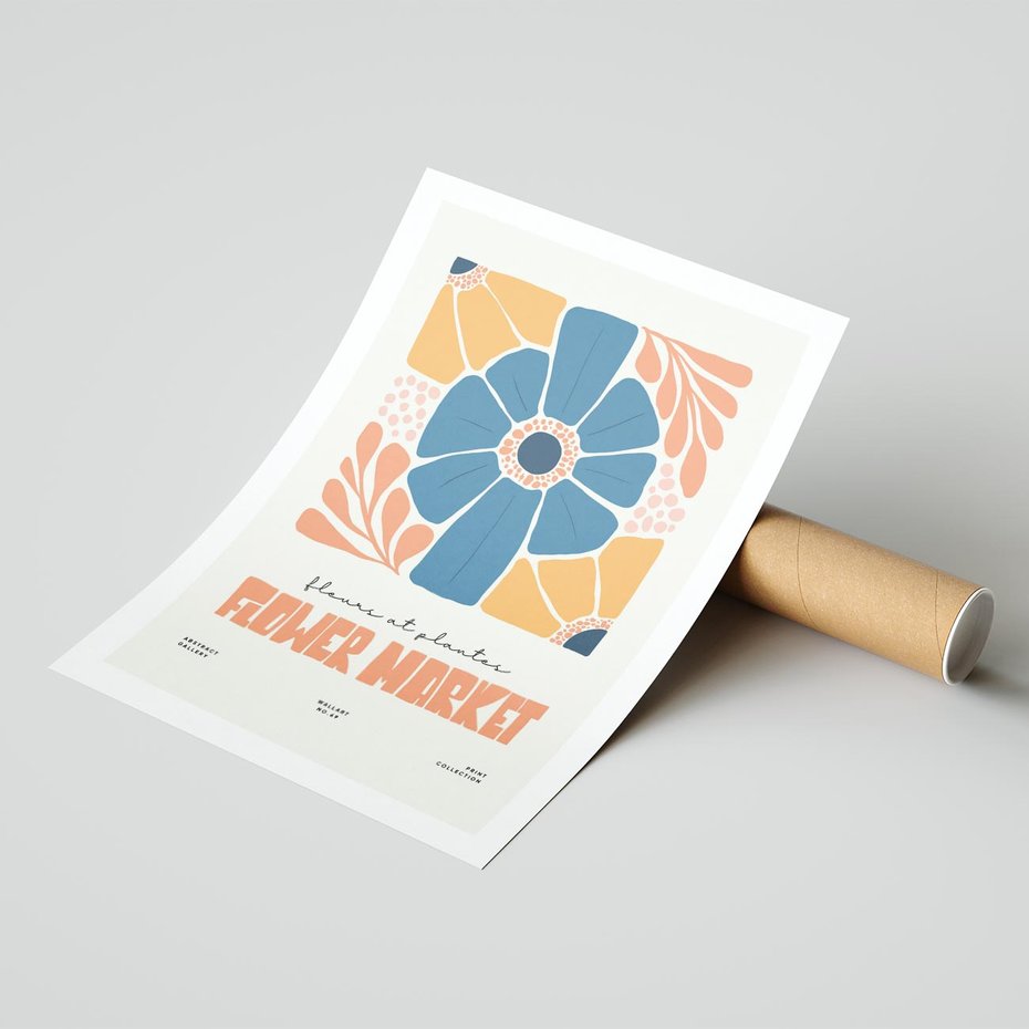 Plakat bez ramy 30x40 - Rozbijające Widoki - kwiaty, nowoczesny plakat