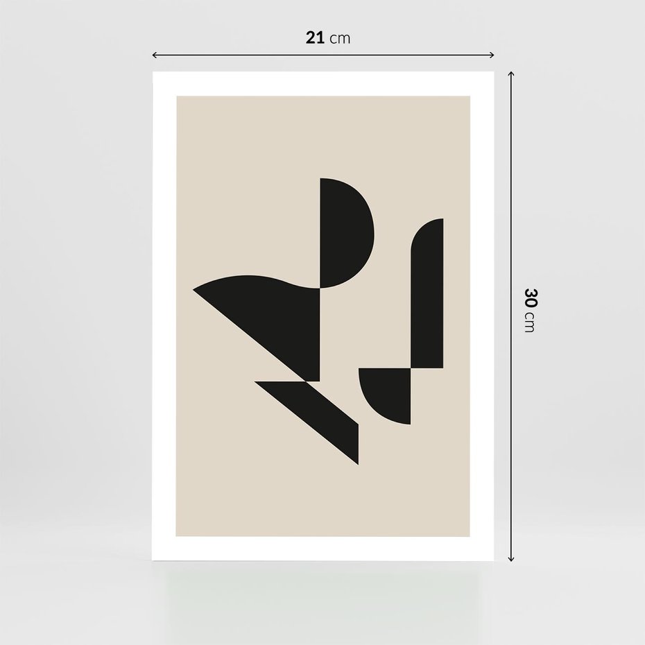 Plakat bez ramy 21x30 - Rozkwitająca Abstrakcja - abstrakcyjne geometryczne kształty, minimalizm