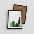 Plakat w ramie 30x40 - Minimalizm Natury - kaktus, zbliżenie - rama czarna