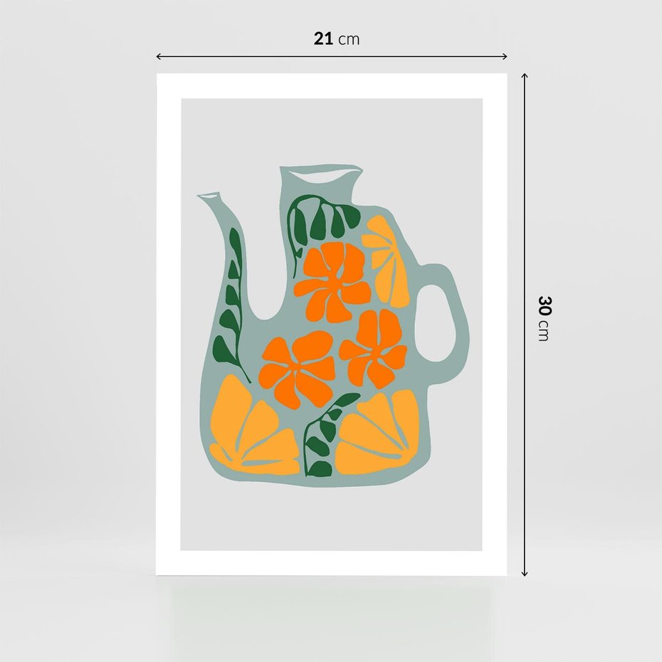 Plakat bez ramy 21x30 - Kolorystyczna Ekspresja - czajnik, abstrakcja