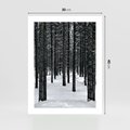 Plakat bez ramy 30x40 - Zimowe Drzewa: Śnieg na Pniach - drzew w zimi, pnie drzew