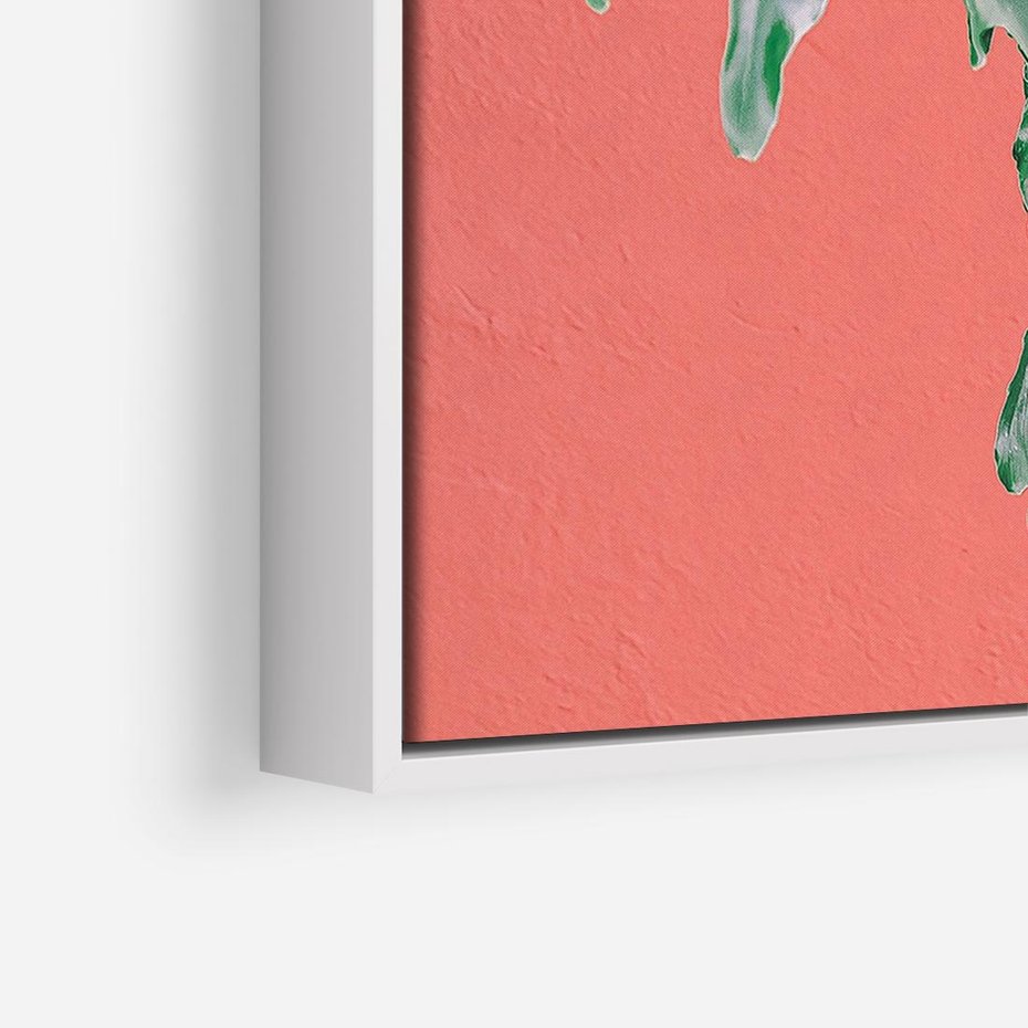 Obraz w ramie 100x70 - Energetyczna Eksplozja Natury - liście, kolor - rama biała