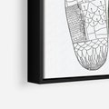Obraz w ramie 50x50 - Przesunięte Jabłko - minimalistyczny plakat, jabłko - rama czarna