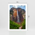 Plakat bez ramy 50x70 - Górska siła wodospadów - wodospad, góra