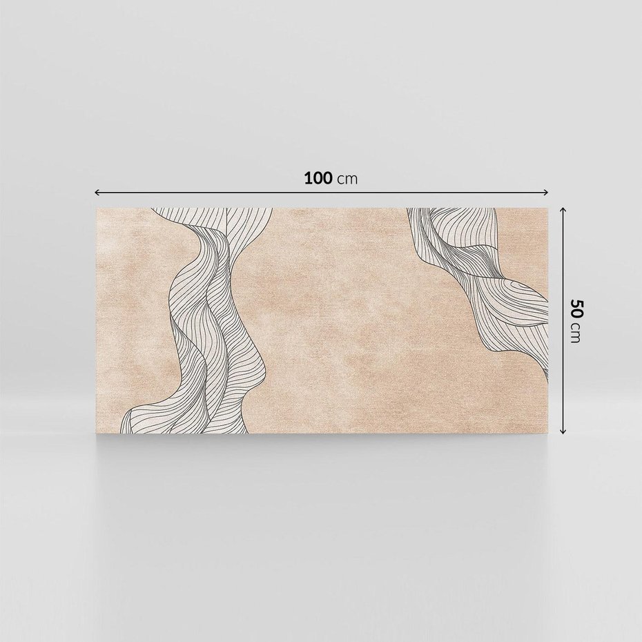 Obraz na płótnie 100x50 - Symfonia uczuć i kształtów - delikatna kompozycja, falujące linie