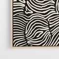 Obraz w ramie 50x50 - Harmonijne Kształty - abstrakcyjne ryciny, czarno biały - rama drewno