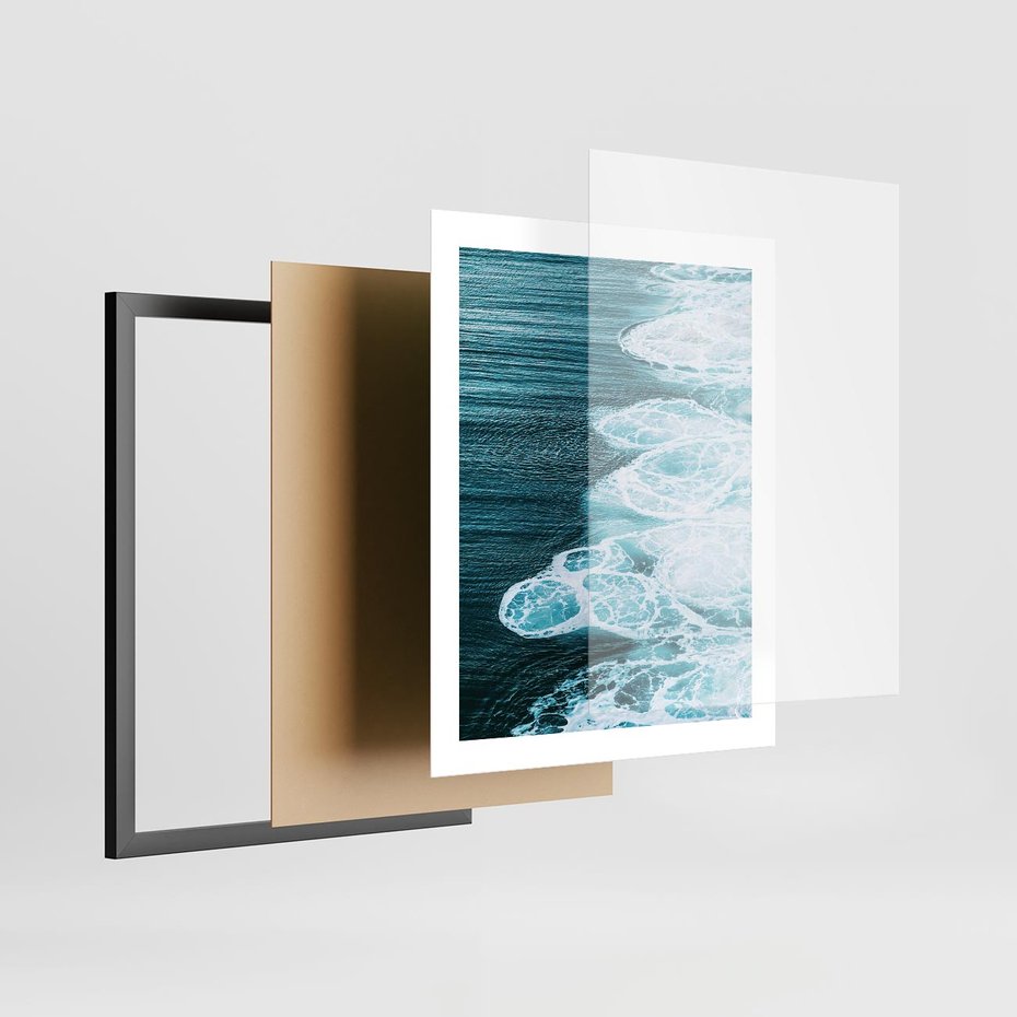 Plakat w ramie 40x50 - Morska potęga - morze, ocean - rama czarna