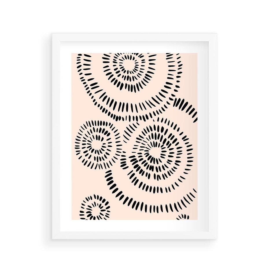 Plakat w ramie 40x50 - Abstrakcyjne Wnętrza - minimalistyczne kształty, odbicia - rama biała