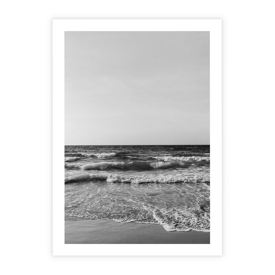 Plakat bez ramy 21x30 - Słuchaj Śpiewu Fal - morze, fale