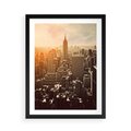 Plakat w ramie 50x70 - Nowojorska Skyline - Manhattan, Nowy Jork - rama czarna