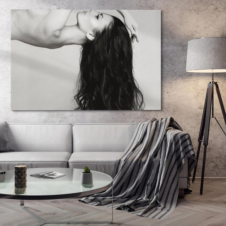 Obraz na płótnie 120x80 - Piękno włosów kobiety w ruchu - włosy, piękno