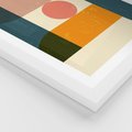Plakat w ramie 50x70 - Geometryczna Ekspresja - geometria, plakat - rama biała