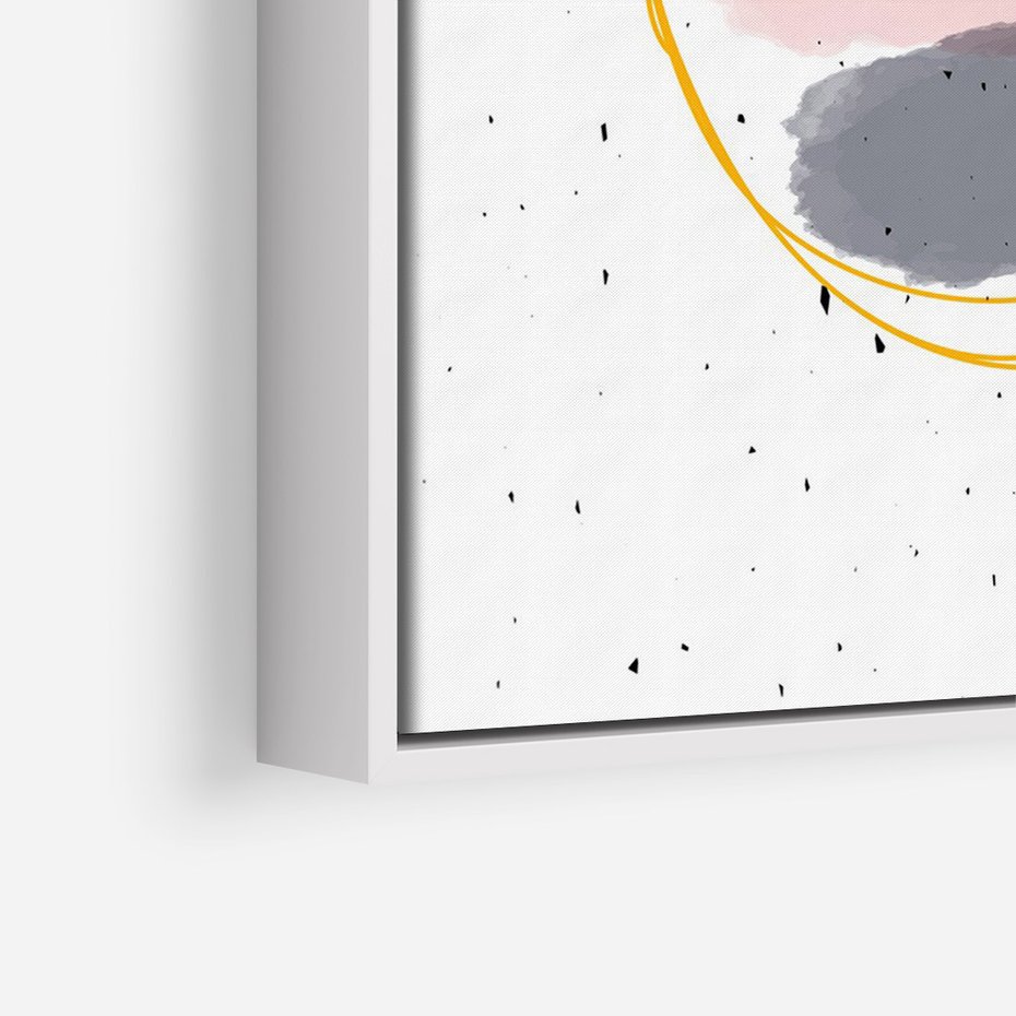 Obraz w ramie 80x120 - Migocące Odbicia - abstrakcyjna kompozycja, jak ręcznie malowana - rama biała
