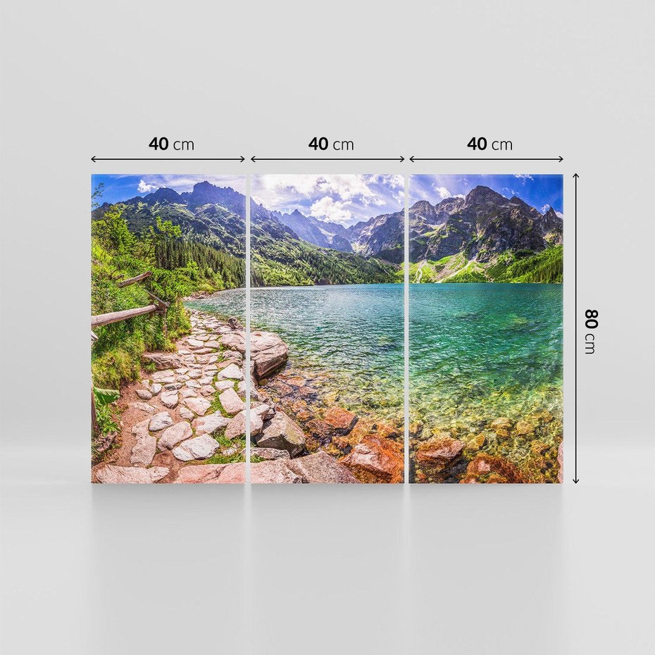 Obraz na płótnie 120x80 - Majestat gór - góry, jezioro