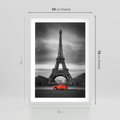 Plakat w ramie 50x70 - Elegancja Wieży - wieża, Eiffla - rama biała
