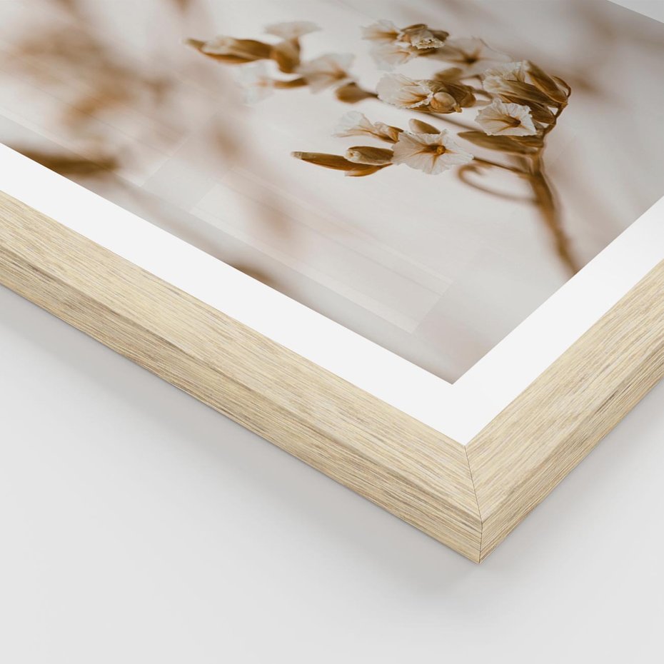 Plakat w ramie 50x70 - Kwiatowa suchość - kwiaty, susz - rama drewno