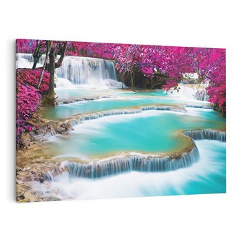 Obraz na płótnie 70x50 - Tajlandzki Wodospad: Moc Natury - Tajlandia, wodospad