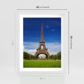 Plakat w ramie 40x50 - Eiffla: symbole Paryża - Eiffla, Paryż - rama biała