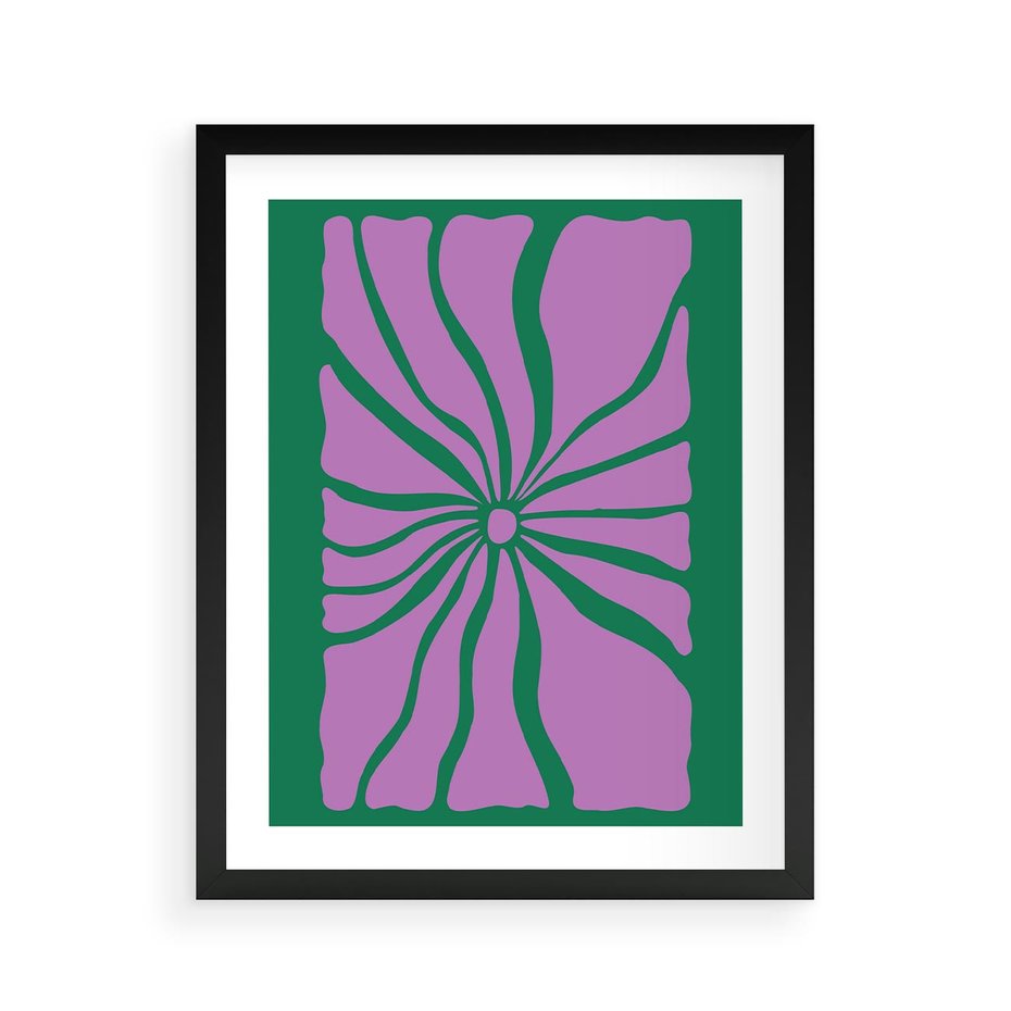 Plakat w ramie 40x50 - Bezczasowe Impresje - abstrakcyjny plakat, boho styl - rama czarna