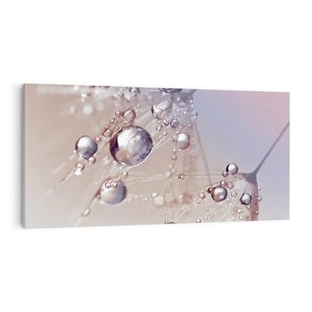 Obraz na płótnie 120x60 - Delikatne Natchnienie - krople, dmuchawce
