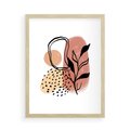 Plakat w ramie 50x70 - Migotliwe Harmonie - abstrakcja, sztuka nowoczesna - rama drewno