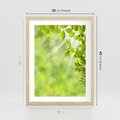 Plakat w ramie 30x40 - Zielone liście natury - liści, zieleń - rama drewno