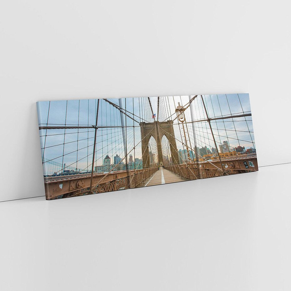 Obraz na płótnie 120x40 - Duch Manhattanu - most, Nowy Jork