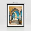 Plakat w ramie 30x40 - Nadmorskie Łuki - akwarela, śródziemnomorski klimat - rama czarna