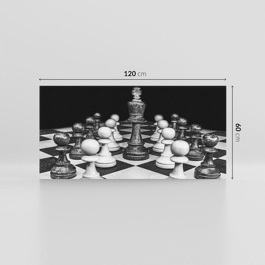 Obraz na płótnie 120x60 - Wzruszający Taniec na Szachownicys - szachy, gra