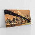 Obraz na płótnie 120x60 - magiczne połączenie miast - most, Nowy Jork