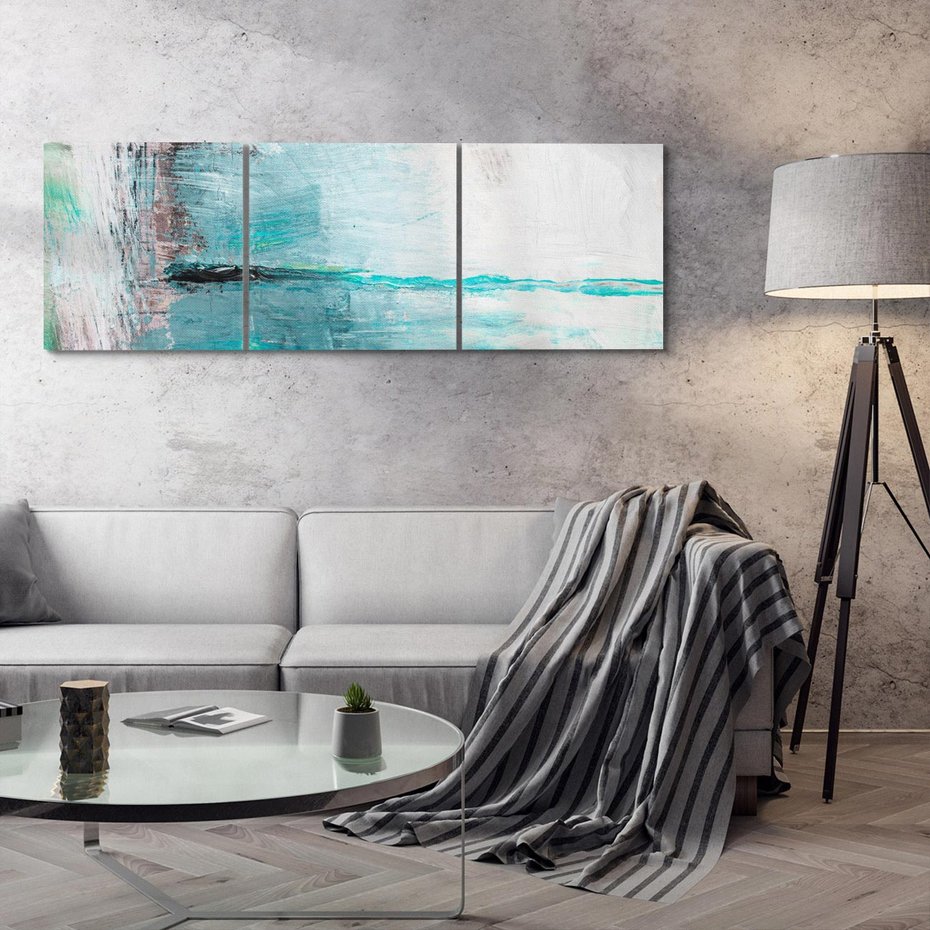 Obraz na płótnie 150x50 - Odbicie utraconych barw - abstrakcja, niepokój