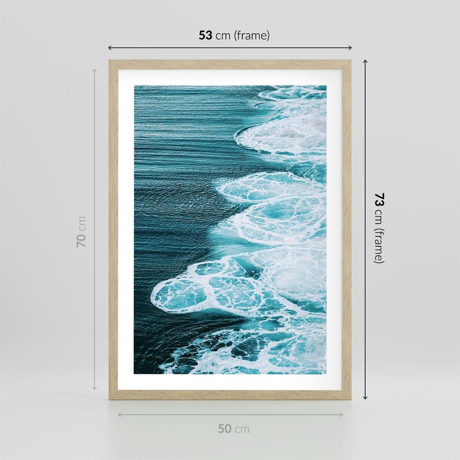 Plakat w ramie 50x70 - Morska potęga - morze, ocean - rama drewno