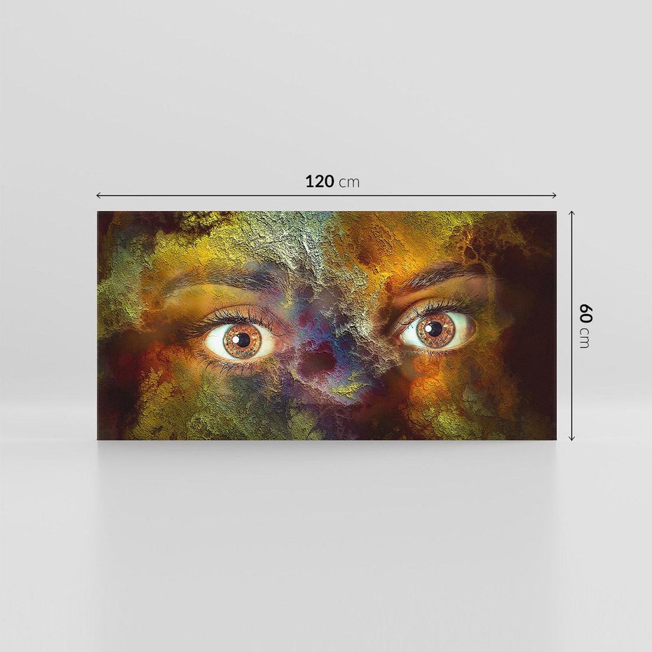 Obraz na płótnie 120x60 - Twarz w abstrakcji - twarz, abstrakcja