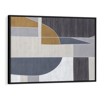 Obraz w ramie 70x50 - Odbicie wschodzącego jutra - graficzne kształty, geometria - rama czarna