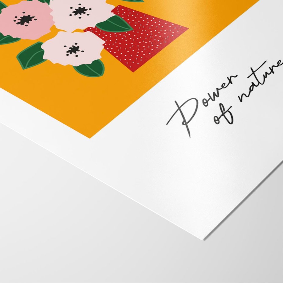 Plakat bez ramy 50x70 - Abstrakcyjna Kreska - kwiaty w wazonie, abstrakcja