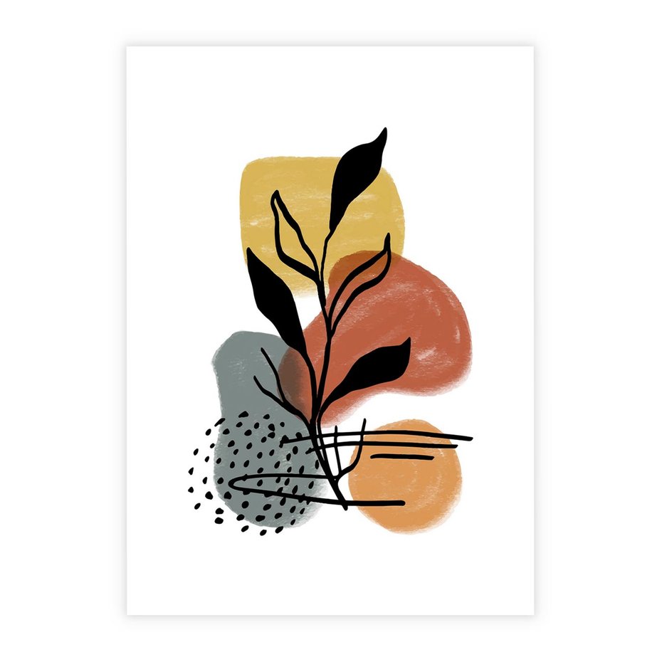 Plakat bez ramy 40x50 - Energetyczne Refleksje - abstrakcja, sztuka nowoczesna